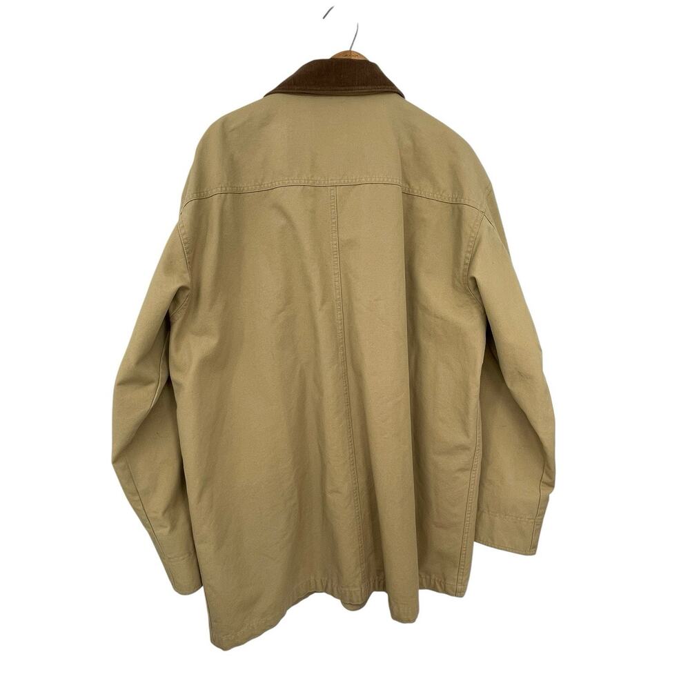 Vintage LL Bean Chore Barn Coat Corduroy Collar Flannel Lined Men’s Size Large - Picture 8 of 16